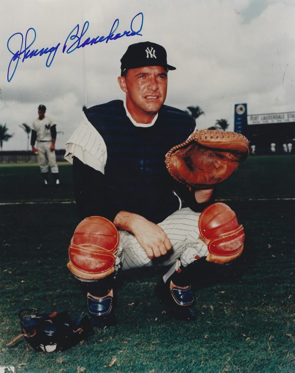 AUTOGRAPHED JOHNNY BLANCHARD 8x10 New York Yankees Photo