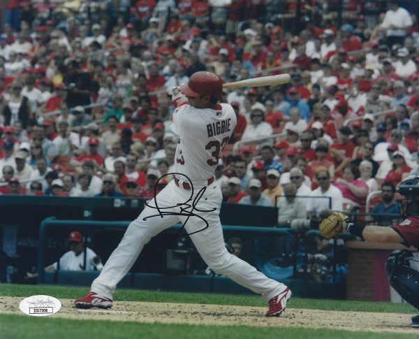 AUTOGRAPHED LARRY BIGBIE 8x10 St. Louis Cardinals Photo JSA