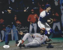 AUTOGRAPHED CESAR CEDENO 8x10 St. Louis Cardinals Photo JSA