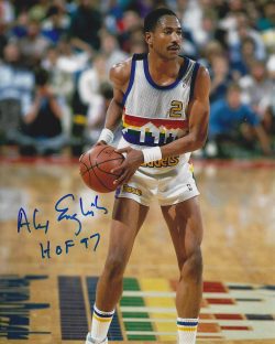 AUTOGRAPHED ALEX ENGLISH HOF 97 8x10 Denver Nuggets Photo