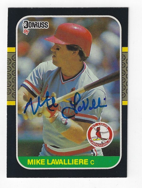 Autographed MIKE LAVALLIERE 1987 Donruss Card