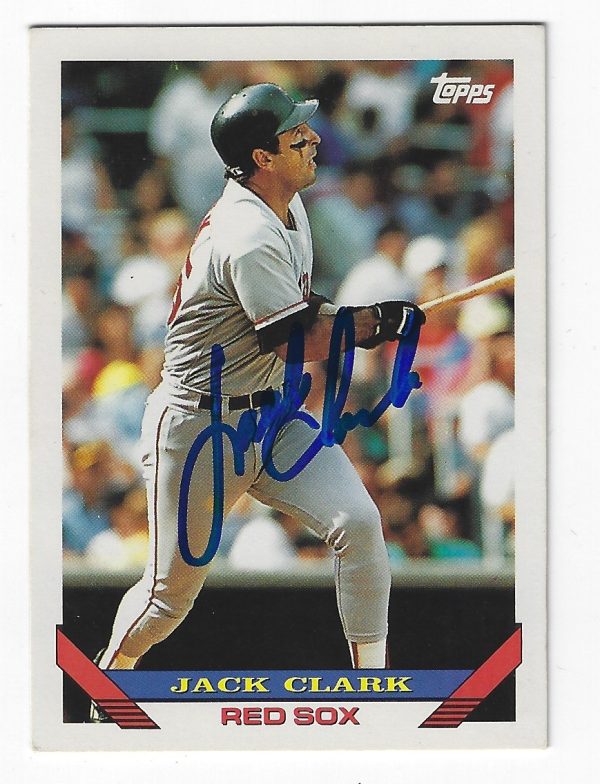 Autographed JACK CLARK 1993 Topps Card
