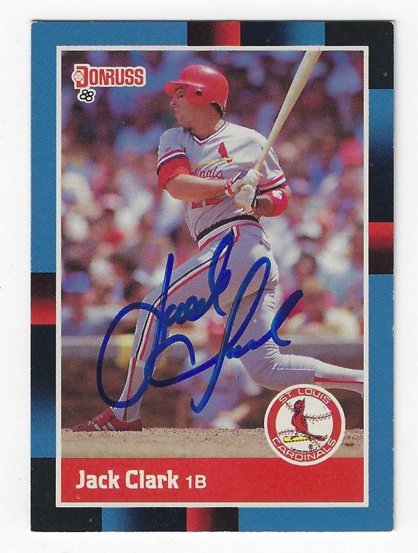 Autographed JACK CLARK St. Louis Cardinals 1988 Donruss