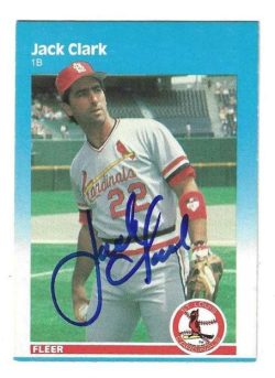 Autographed JACK CLARK St. Louis Cardinals 1987 Fleer Card
