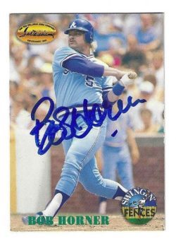 Autographed BOB HORNER 1994 Ted Williams Card Company Card