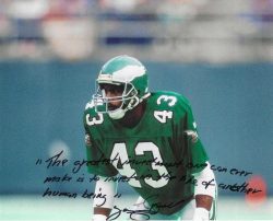 Autographed ROYNELL YOUNG 8X10 Philadelphia Eagles Photo
