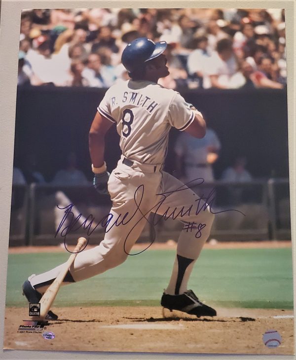 AUTOGRAPHED REGGIE SMITH 16X20 Los Angeles Dodgers photo