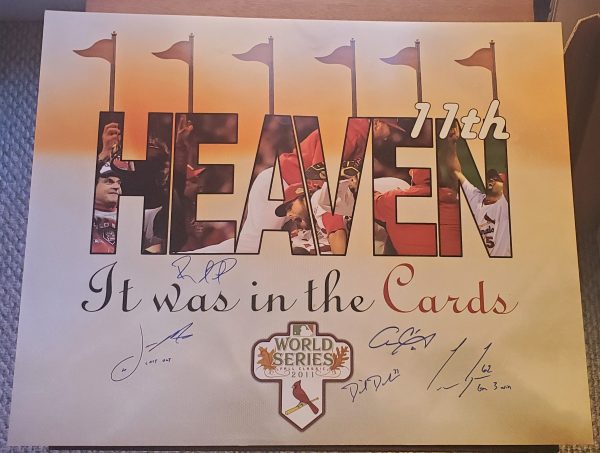 AUTOGRAPHED 16 x 20 St. Louis Cardinals 2011 World Series Photo