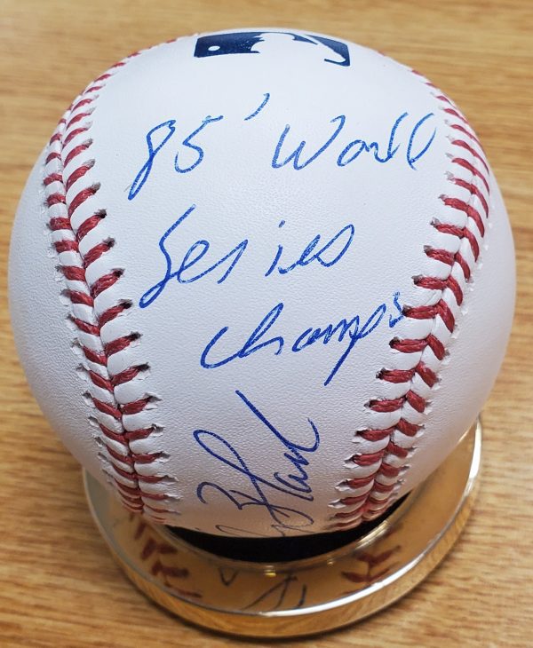Autographed BUD BLACK "85 World Series Champs" Rawlings Official Major League Baseball - Image 2