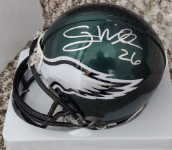 Autographed CARY WILLIAMS Philadelphia Eagles Mini Helmet