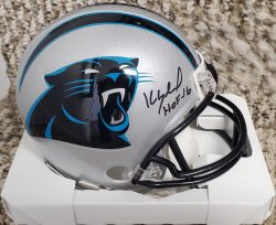 Autographed KEVIN GREENE "HOF 16" Carolina Panthers Mini Helmet