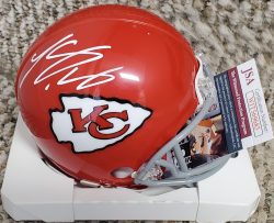 Autographed LESEAN MCCOY Kansas City Chiefs Mini Helmet JSA COA