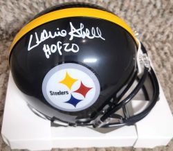 Autographed DONNIE SHELL "HOF 20" Pittsburgh Steelers Mini Helmet