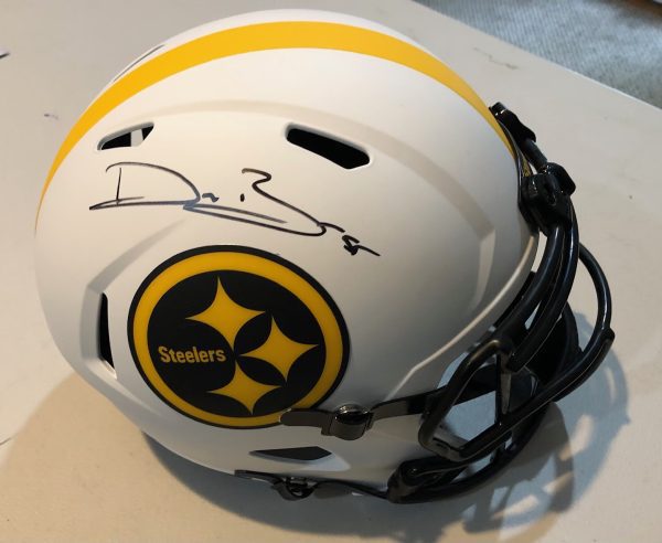 Devin Bush Signed Pittsburgh Steelers Full Size Lunar Eclipse Replica Helmet with COA