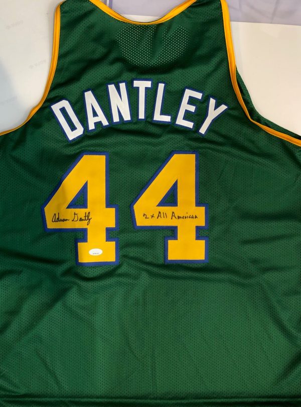 AUTOGRAPHED Adrian Dantley Notre Dame Custom Jersey w/ JSA COA