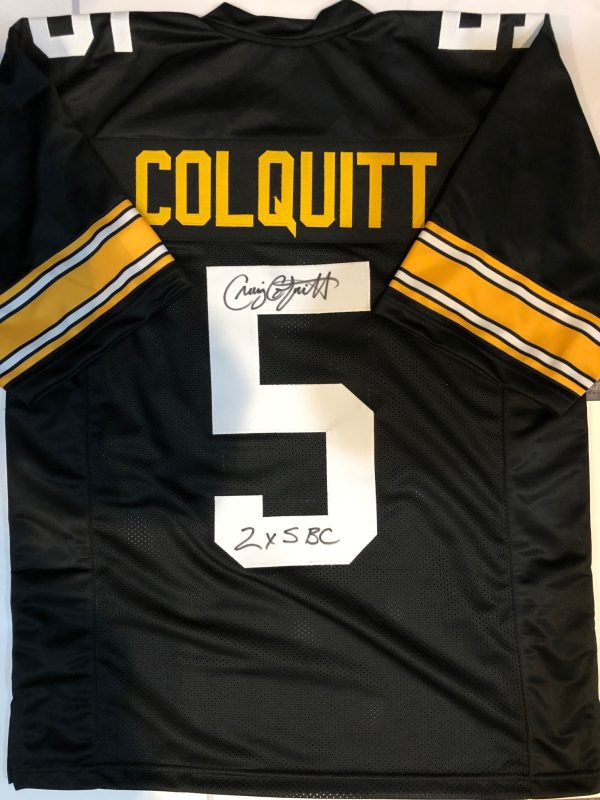Autographed Craig Colquitt Pittsburgh Steelers Custom Jersey - with  COA