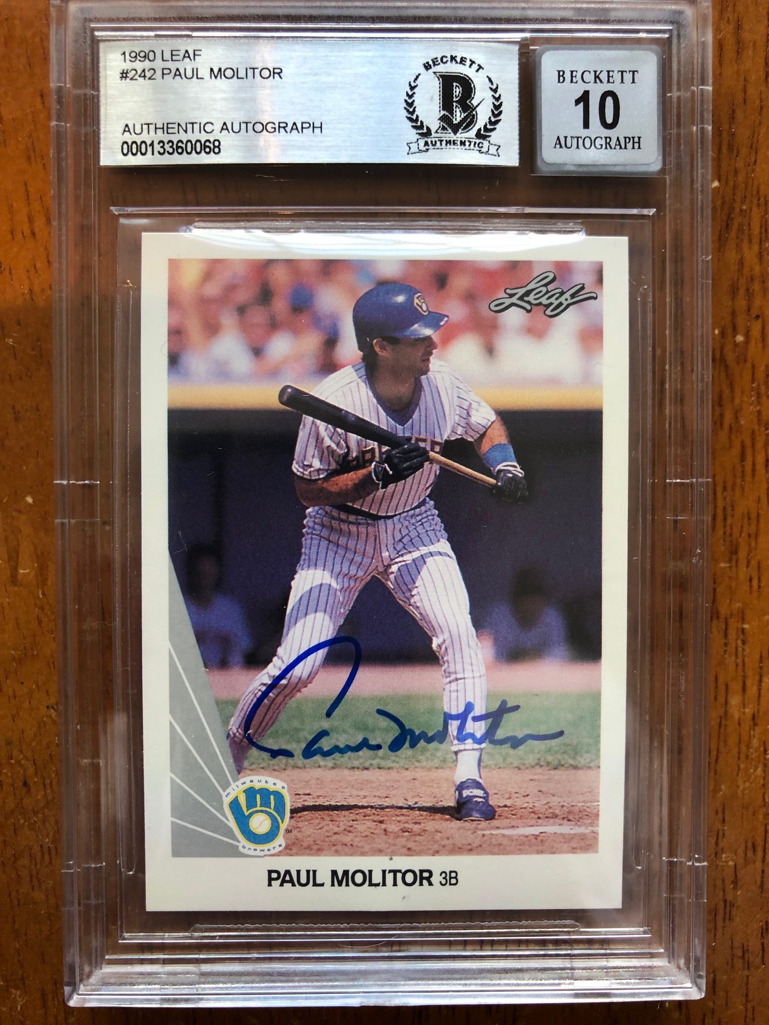 paul molitor autograph