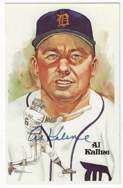 Autographed AL KALINE Detroit Tigers Perez-Steele Post Card