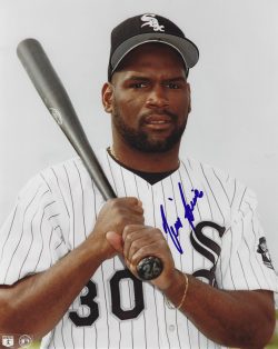 Autographed TIM RAINES  8X10 Chicago White Sox photo