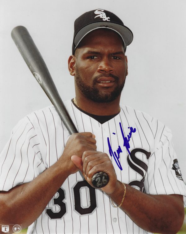 Autographed TIM RAINES  8X10 Chicago White Sox photo