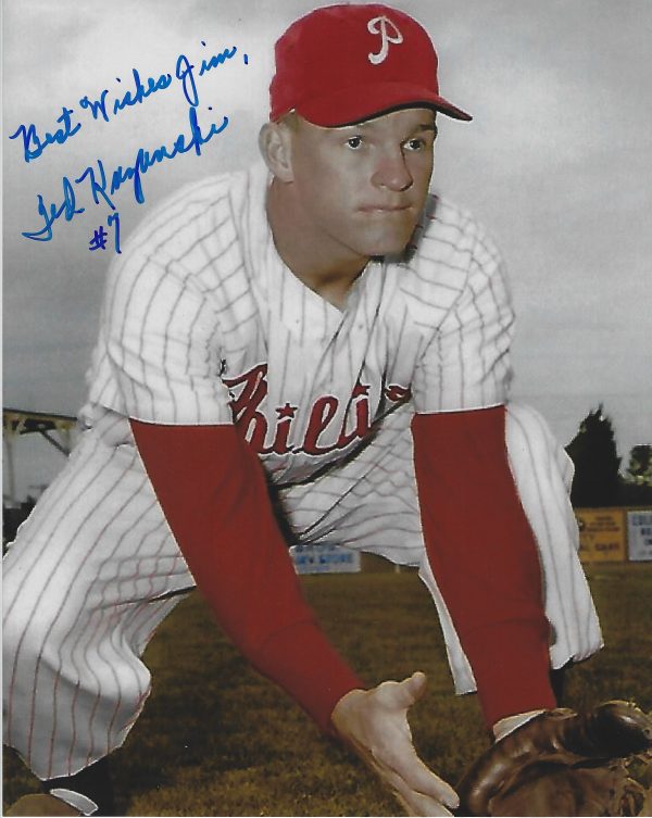 AUTOGRAPHED TED KAZANSKI 8x10 Philadelphia Phillies Photo