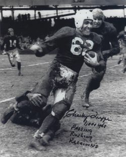 Autographed CHARLEY TRIPPI "1,000 yds" 8X10 Chicago Cardinals Photo