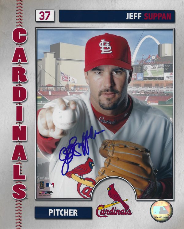 AUTOGRAPHED JEFF SUPPAN 8X10 St. Louis Cardinals photo