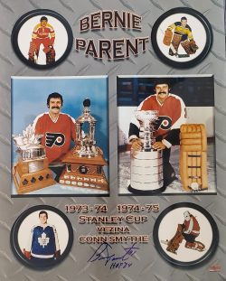 Autographed 16 x 20 BERNIE PARENT Philadelphia Flyers Photo