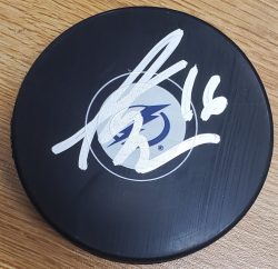 AUTOGRAPHED TAYLOR RADDYSH Tampa Bay Lightning Puck