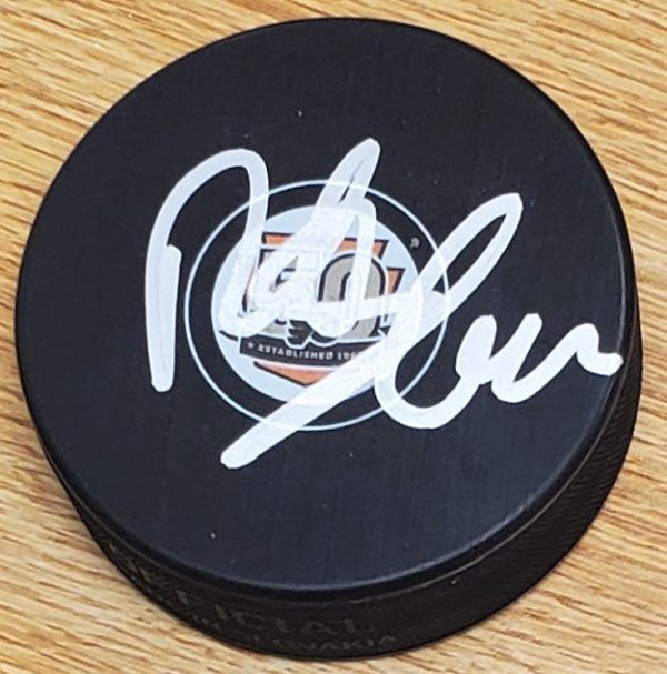 AUTOGRAPHED ROBERT ESCHE Philadelphia Flyers 50th Anniversary Hockey Puck