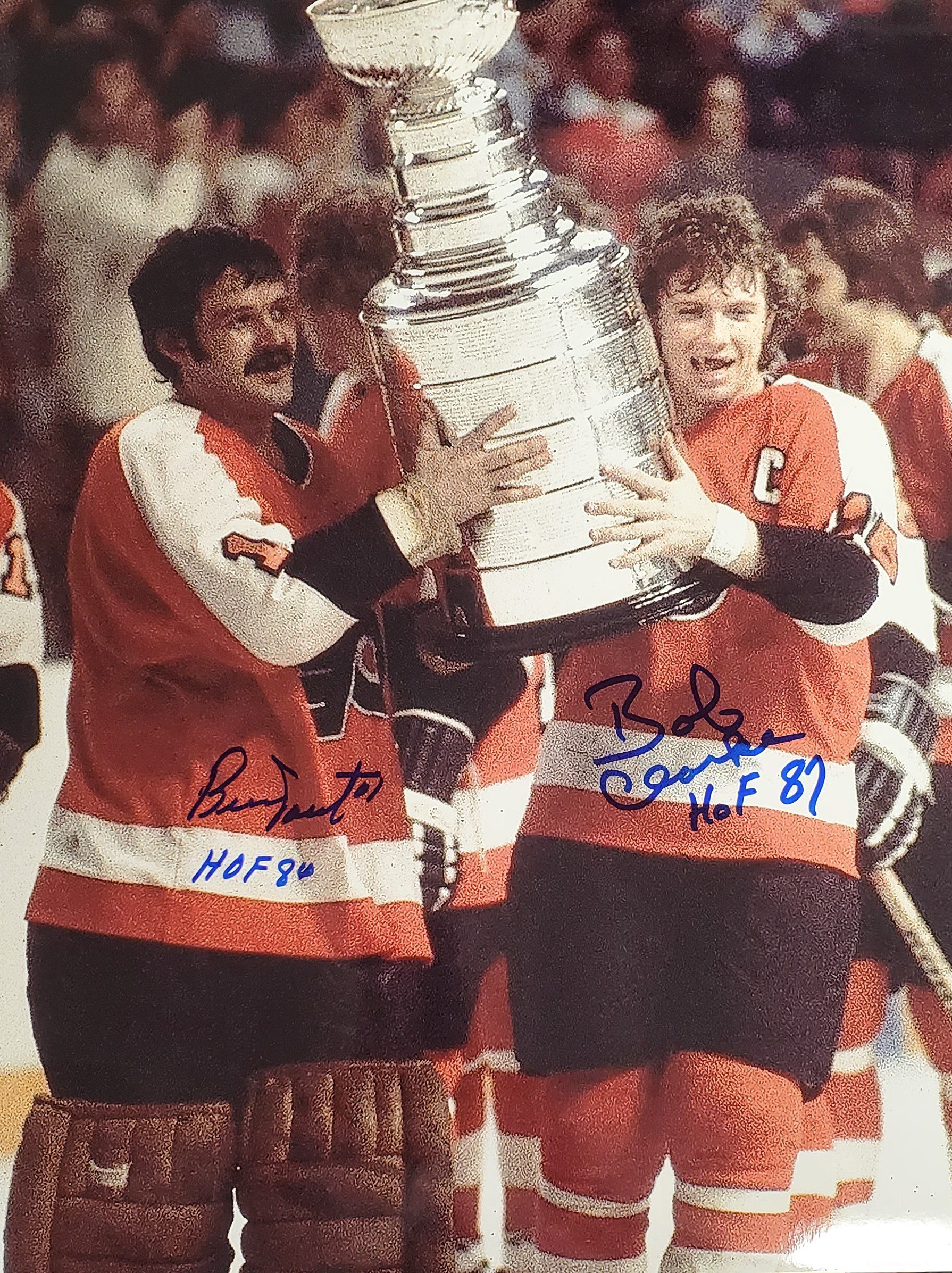 Autographed BOBBY CLARKE and BERNIE PARENT 11 x 14 Philadelphia Flyers  Photo - Main Line Autographs