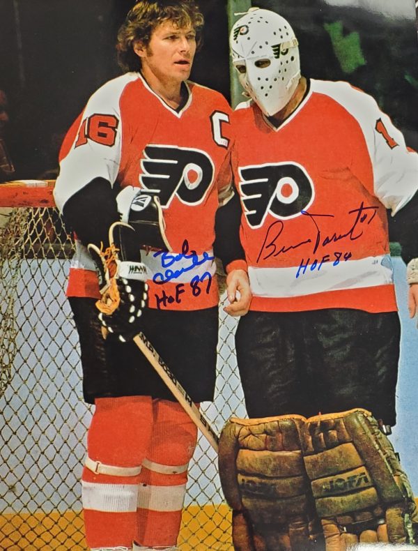 Autographed BOBBY CLARKE and BERNIE PARENT 11 x 14 Philadelphia Flyers Photo