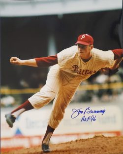 Autographed JIM BUNNING "HOF 96" 11X14 Philadelphia Phillies photo