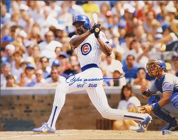 Autographed Andre Dawson "HoF 2010" Chicago Cubs 11X14 Photo with Beckett COA