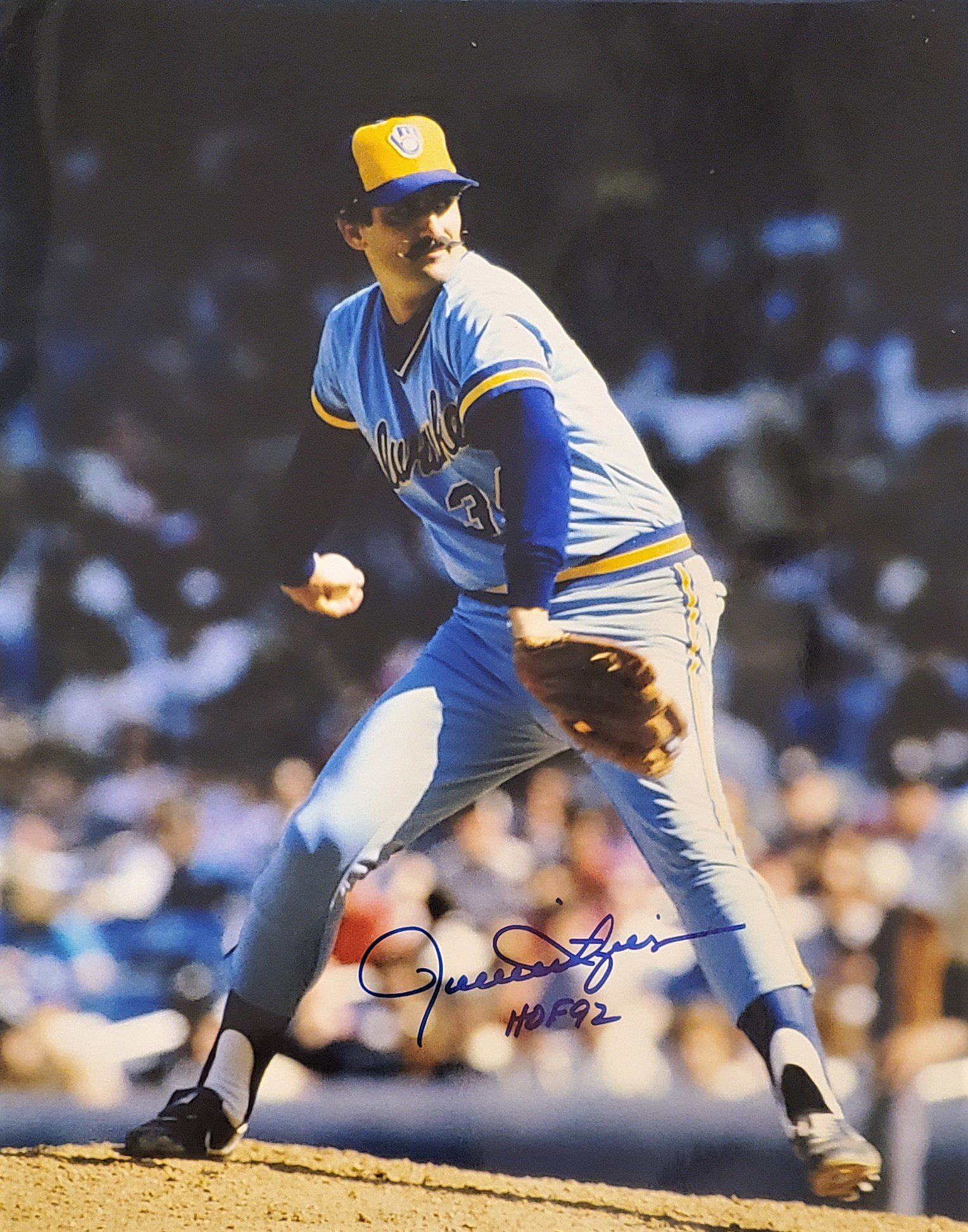 Autographed ROLLIE FINGERS 11x14 Milwaukee Brewers photo - Main Line  Autographs