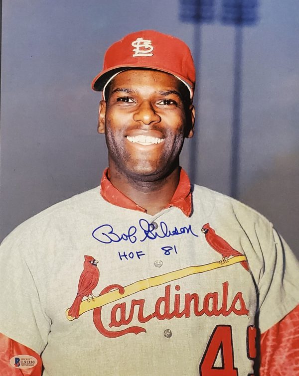 Autographed Bob Gibson St. Louis Cardinals 11x14 Photo with Beckett COA