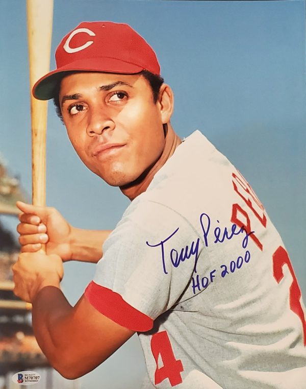 Autographed Tony Perez Cincinnati Reds 11x14 Photo Beckett
