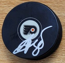 AUTOGRAPHED GERMAN RUBSTOV Philadelphia Flyers Hockey Puck