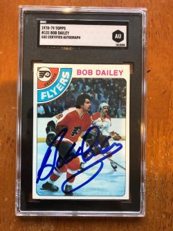 Autographed Bob Dailey 1978-79 Topps Philadelphia Flyers Card #131 SGC Slabbed