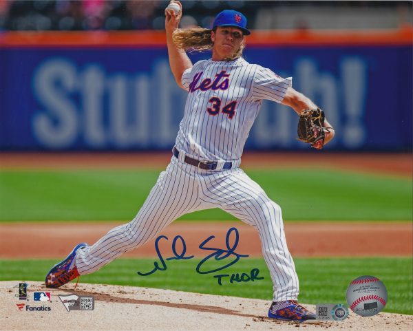 Autographed Noah Syndergaard "Thor" New York Mets 8x10 Photo Fanatics COA