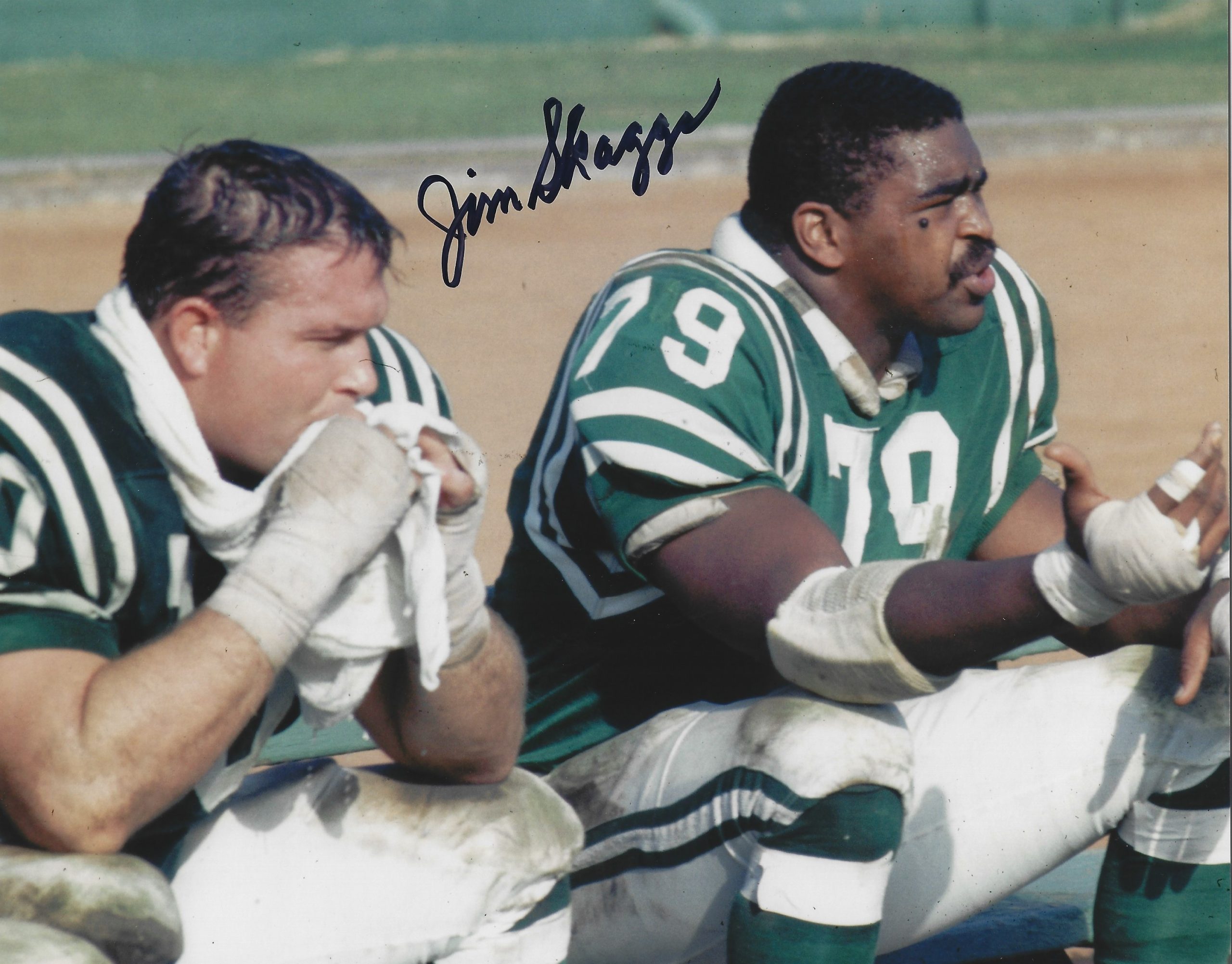 autographed eagles football