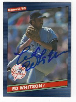 Autographed ED WHITSON 1986 Donruss Card