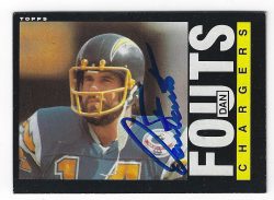 Autographed Dan Fouts San Diego Chargers 1985 Topps Card