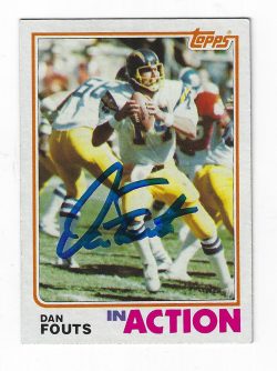 Autographed Dan Fouts San Diego Chargers 1982 Topps Card