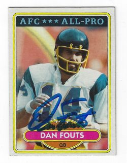Autographed Dan Fouts San Diego Chargers 1980 Topps Card