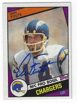 Autographed Dan Fouts San Diego Chargers 1984 Topps Card