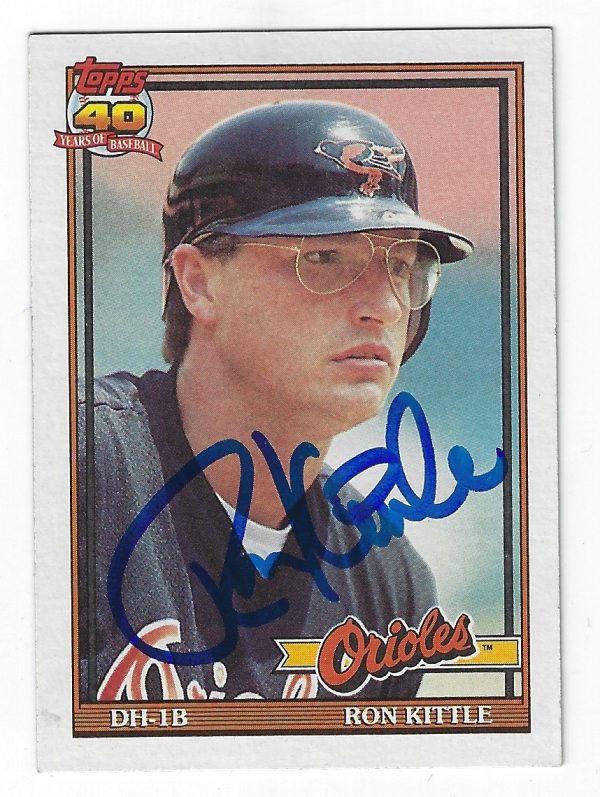 Autographed RON KITTLE 1991 Topps Card