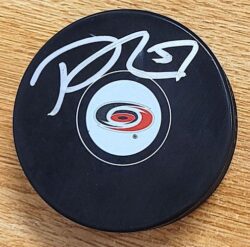 Autographed TREVOR VAN RIEMSDYK Carolina Hurricanes Hockey Puck