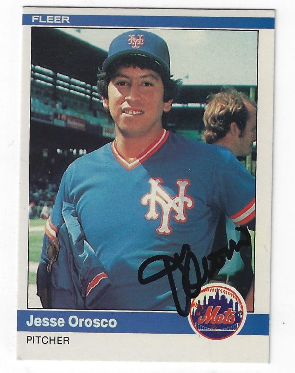 Autographed JESSE OROSCO 1984 Fleer Card