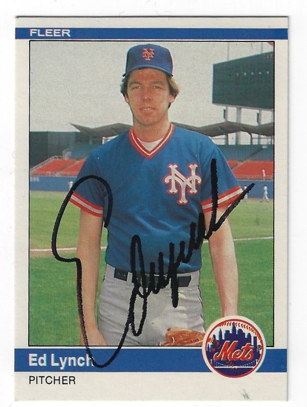 Autographed ED LYNCH 1984 Fleer Card